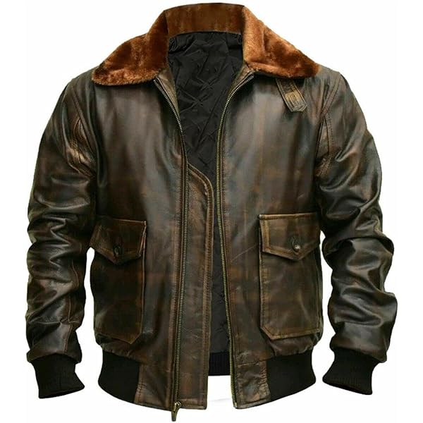 ジャケット・アウター vintage leather jacket us military Mens US WW2 Flight Aviator Air Force Pilot Leather Bomber